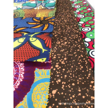 Polyester Africa wax print fabric